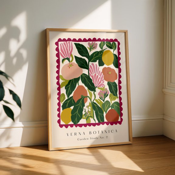 Spring Wall Art, Floral Decor Print, Flower Print, Orange Flower Wall Art, Matisse Style Print, Bold Wall Art, Dopamine Decor, Poster Only