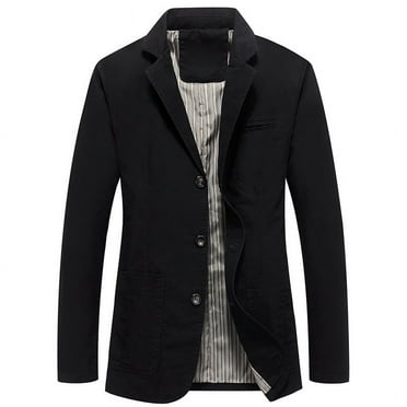 Spring Washed Casual Suit Jacket Men's Loose Large Size Men's Casual Suit-black-L