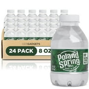 Spring Water Bottles 24 Pack - Recyclable Disposable 8 oz Mini Bottle Water
