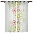thumbnail image 1 of Spring Watercolor Flower Hydrangea Window Curtain for Bedroom Living Room Backdrop Curtain Home Decor Kitchen Short Curtain, 1 of 6
