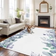 thumbnail image 1 of Spring Watercolor Leaves Large Area Rugs 5x8 ft Eucalyptus Leaf Blue Plants Washable Rug Non Slip Indoor Carpet Absorbent Floor Mat for Living Room Bedroom Dining Room, 1 of 9