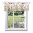 thumbnail image 1 of Spring Watercolor Valance Curtain Colorful Butterfly Flowers Plants Window Valances Rod Pocket Short Curtains Window Treatments for Kitchen Bedroom Bathroom Laundry 60" x 18", 1 of 9