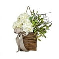 thumbnail image 1 of Spring Wildflower Door Hanging Basket Wreath, Home Decor, 1 of 7