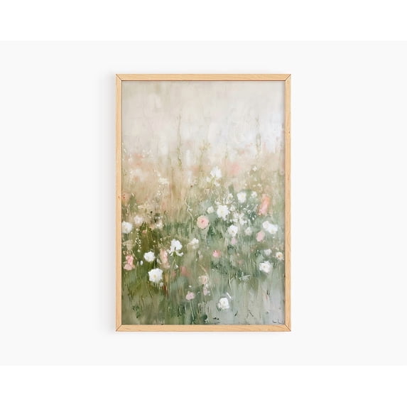 Spring Wildflower Field Wall Art Print, Farmhouse Decor - Walmart.com