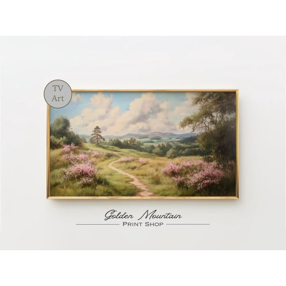 Spring Wildflower Landscape Floral Decor Wall Art