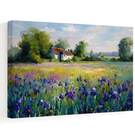 Spring Picture Creative Spring Wildflower Meadow Canvas Wall Art 16