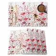 thumbnail image 1 of Spring Wildflower Placemats Set of 12, Watercolor Gradient Red Pink Flowers Grey Plant Leaf Non-Slip Place Mats Washable Table Mats for Kitchen Dining Table Decorations Indoor/Outdoor, 1 of 9
