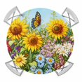 thumbnail image 1 of Spring Wildflower Round Tablecloth for 55-60 Inch Tables, Fitted Table Cover with Elastic Edge, Floral Leaves Country Pastoral Waterproof Outdoor Table Cloth Protector for Patio Garden Dinner Picnic, 1 of 9