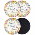 thumbnail image 1 of Spring Wildflowers Coasters Set of 4, Absorbent Coasters for Drinks, Watercolor Tulip Floral Leaf Plant Yellow Coaster for Desk Coffee Table Protection, Home Decor House Warming Gifts 4", 1 of 8