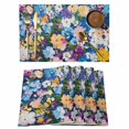 thumbnail image 1 of Spring Wildflowers Placemats Set of 6, Bright Oil Painting Gradient Blue Pink Purple Floral Non-Slip Place Mats Washable Table Mats for Kitchen Dining Table Decorations Indoor/Outdoor, 1 of 9