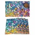 thumbnail image 1 of Spring Wildflowers Placemats Set of 6, Oil Painting Bright Purple Blue Pink Yellow Floral Non-Slip Place Mats Washable Table Mats for Kitchen Dining Table Decorations Indoor/Outdoor, 1 of 9
