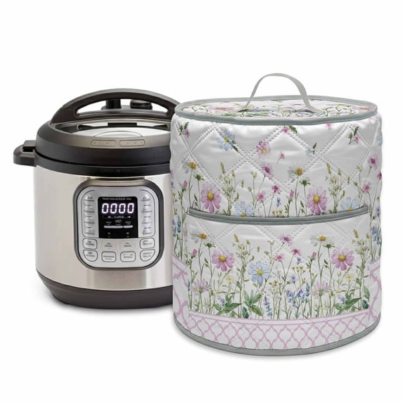 Spring Wildflowers Rice Cooker Cover 8 Quart Pink Morocco Blue Flower ...
