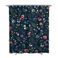 thumbnail image 1 of Spring Wildflowers Shower Curtain - Fresh Meadow Blooms and Butterflies, 72x84 Inches, 1 of 5