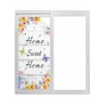 thumbnail image 1 of Spring Wildflowers Window Privacy Film, Watercolor Floral Leaf Wood Grain Static Cling UV Sun Blocking Tint Film Heat Control Windows Films for Bedroom Bathroom, Window Stickers 35.4"x78.7", 1 of 7