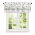 thumbnail image 1 of Spring Wildflowers Window Valance for Kitchen, Pink Morocco Blue Flower Plant Country Rod Pocket Short Curtain for Small Windows, Light Filtering Decorative Valance, 42 x 18 Inch, 1 of 9