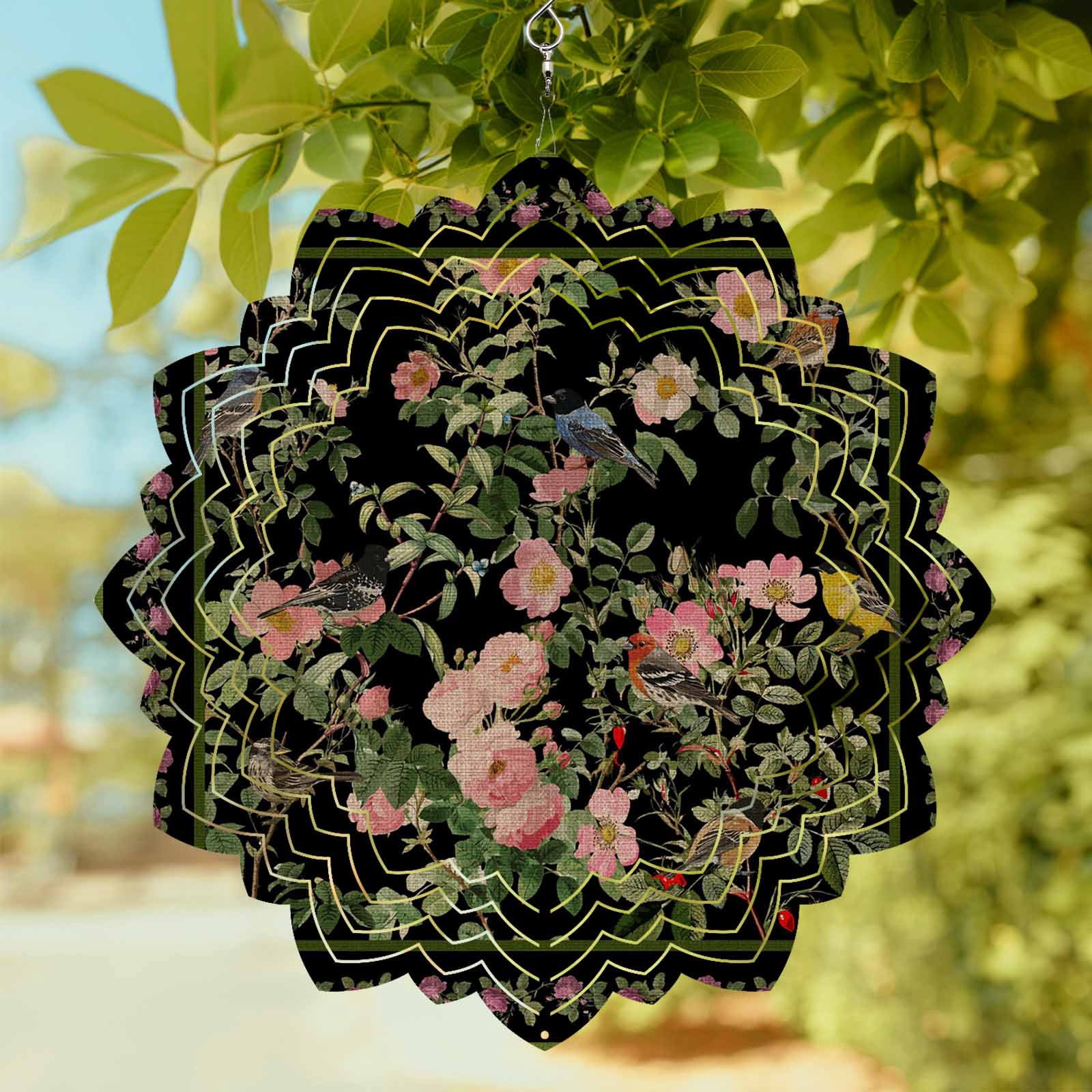 Spring Wind Spinner Spring Wind Spinner for Garden Yard 12In, Oriental Traditional Ethnic ...