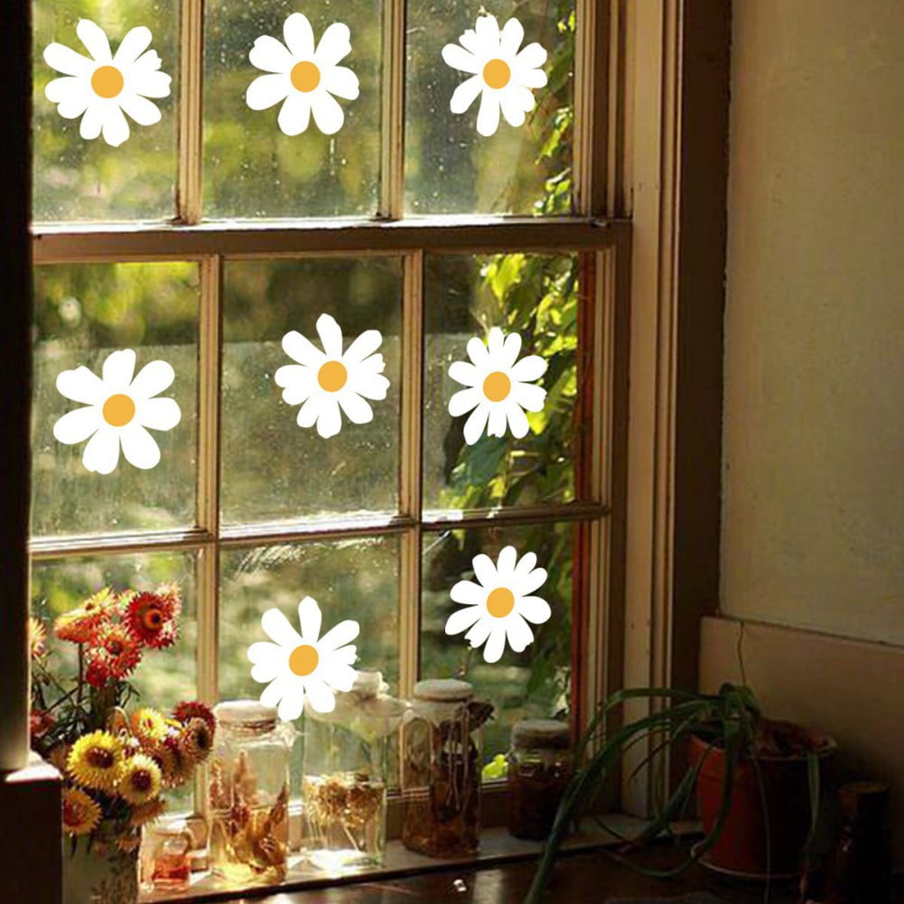 Spring Window Clings Butterfly Flower Window Stickers Anti-Collision ...