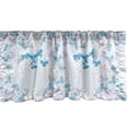thumbnail image 1 of Spring Window Valance, Abstract Floral Patterns Flowers and Leaves on Branches, Curtain Valance for Kitchen Bedroom Decor with Rod Pocket, 54" X 18", White Sky Blue, by Ambesonne, 1 of 3