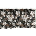 thumbnail image 1 of Spring Window Valance, Flowers of the Night Blossoming Garden Romantic Vintage Petals Artwork, Curtain Valance for Kitchen Bedroom with Rod Pocket, 54" X 18", Charcoal Grey and Umber, by Ambesonne, 1 of 2