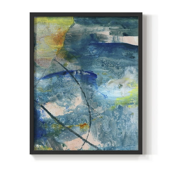 Spring Winds II Framed Print in Black Solid Wood Framed Print No Nail Hanging