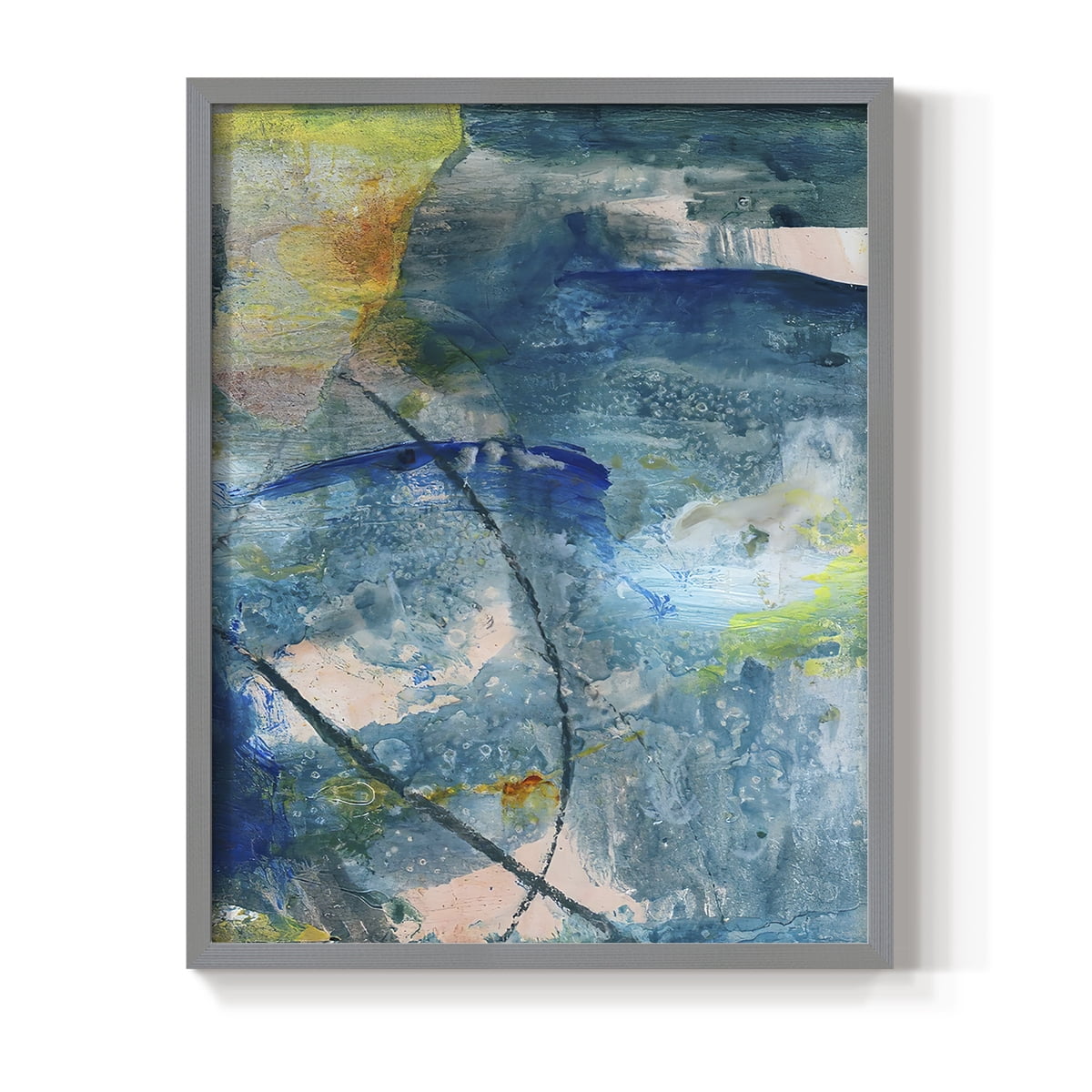 Spring Winds II Framed Print in Gray Solid Wood Framed Print No Nail Hanging