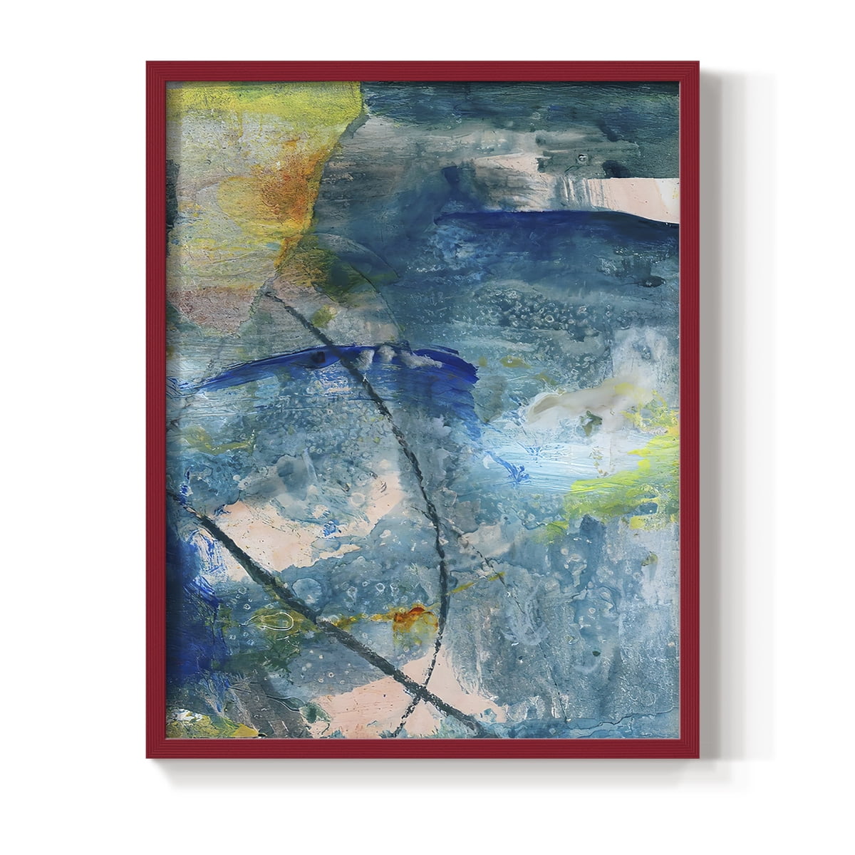 Spring Winds II Framed Print in Red Solid Wood Framed Print No Nail Hanging