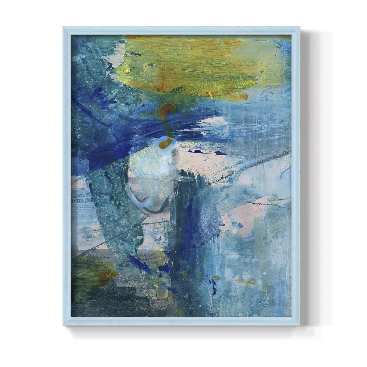 Spring Winds III in Blue Solid Wood 8 x 10 Framed Print