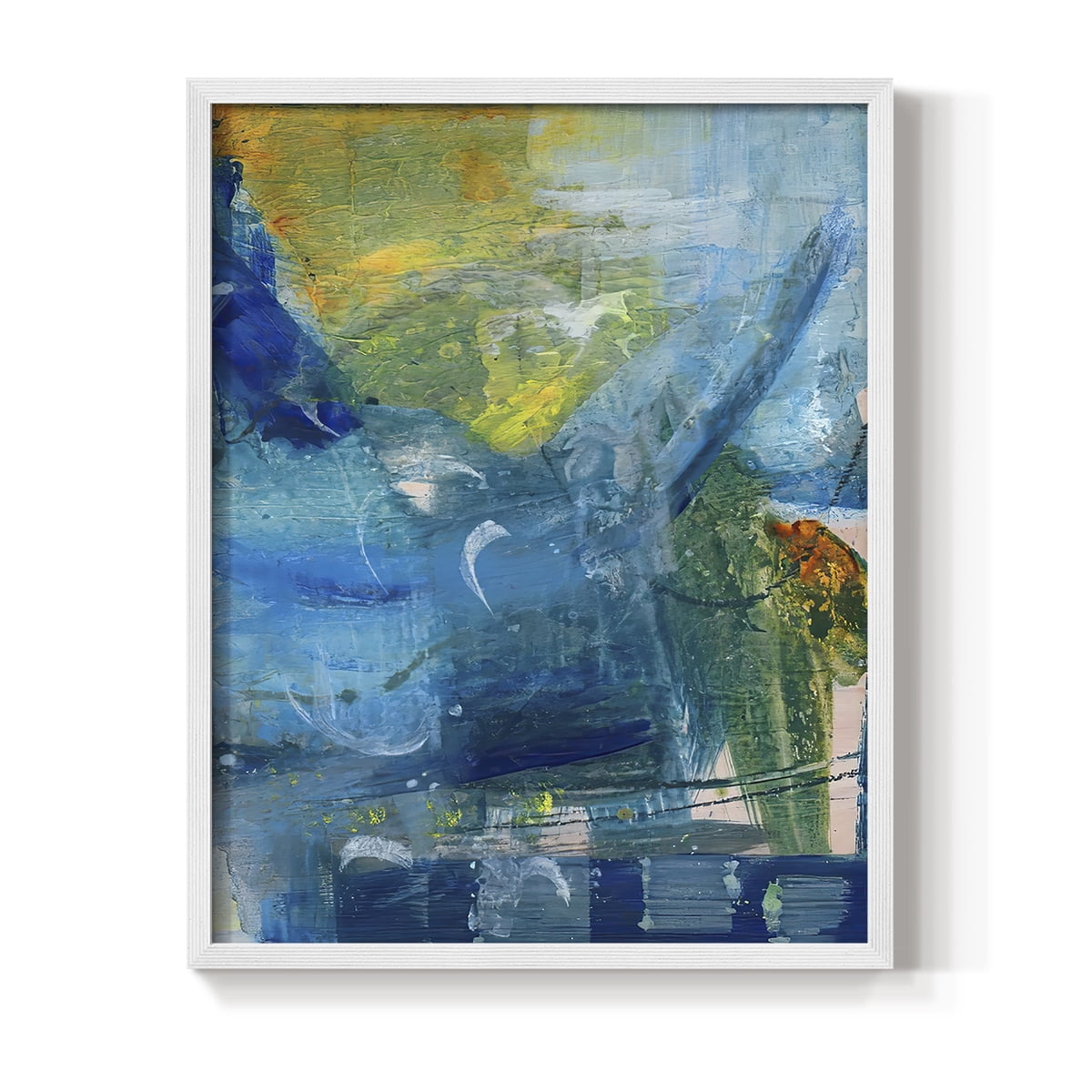 Spring Winds IV in White Solid Wood 11 x 14 Framed Print