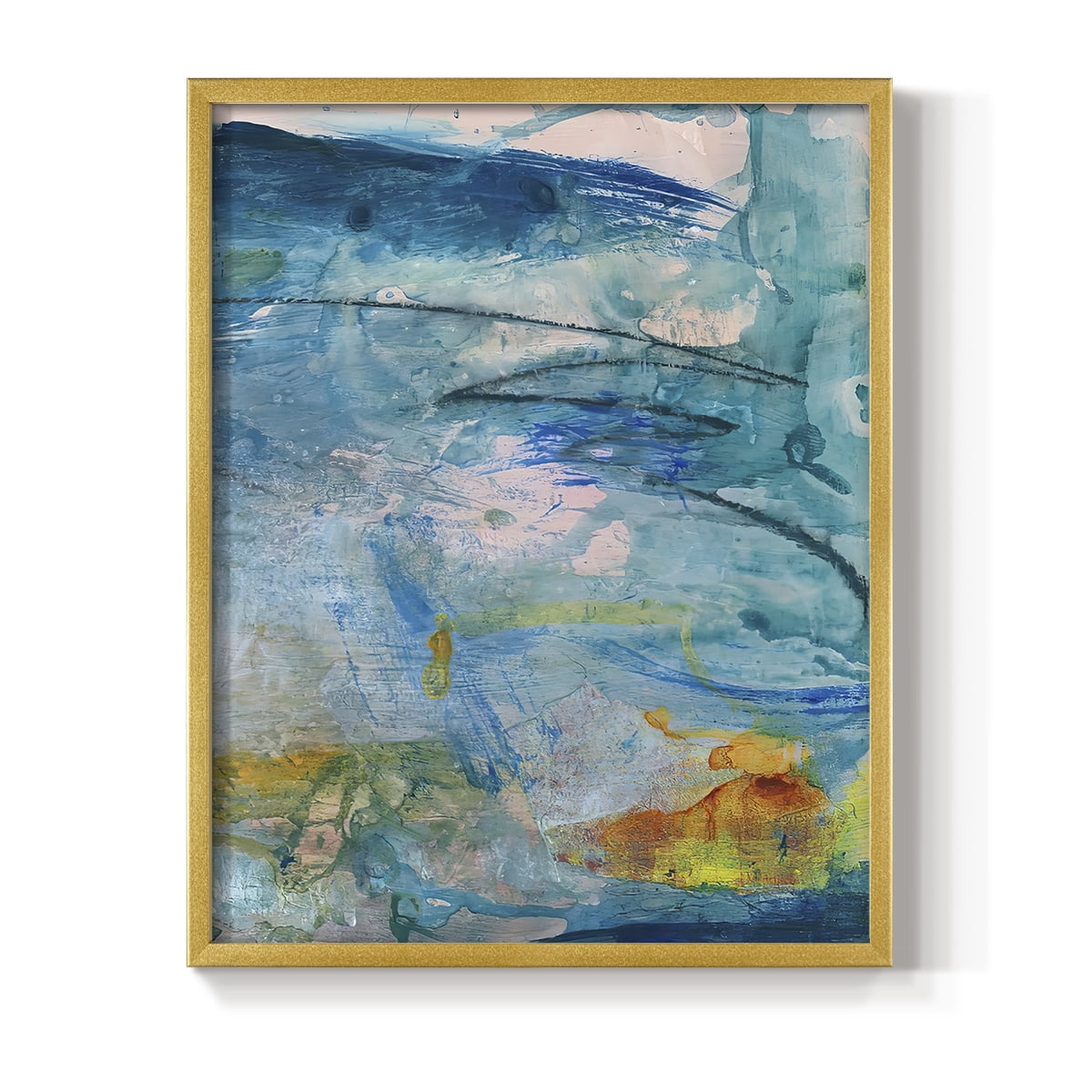 Spring Winds V in Gold Solid Wood 16 x 20 Framed Print