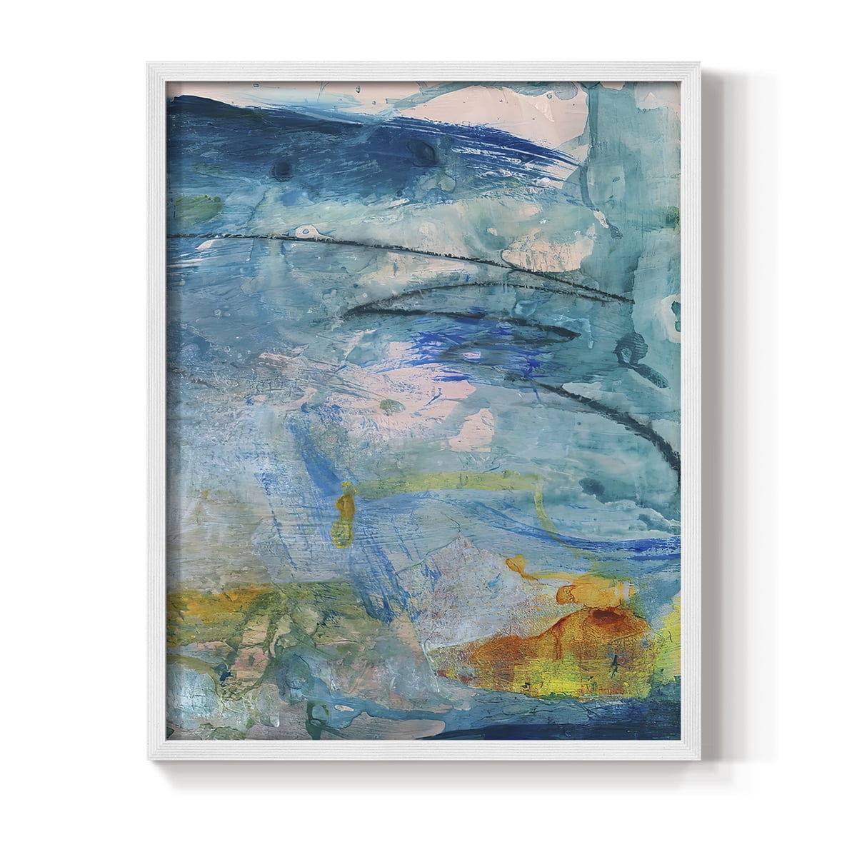 Spring Winds V in White Solid Wood 11 x 14 Framed Print