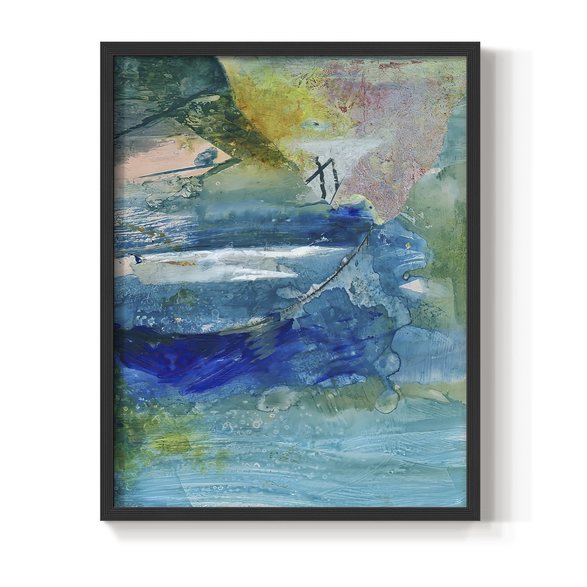 Spring Winds VII in Black Solid Wood 22 x 28 Framed Print