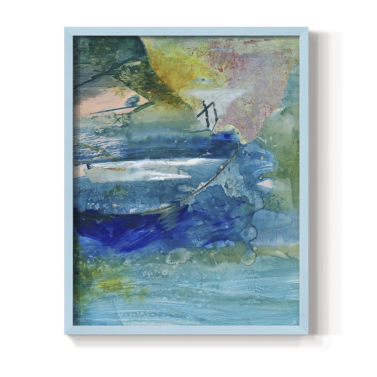 Spring Winds VII in Blue Solid Wood 8 x 10 Framed Print
