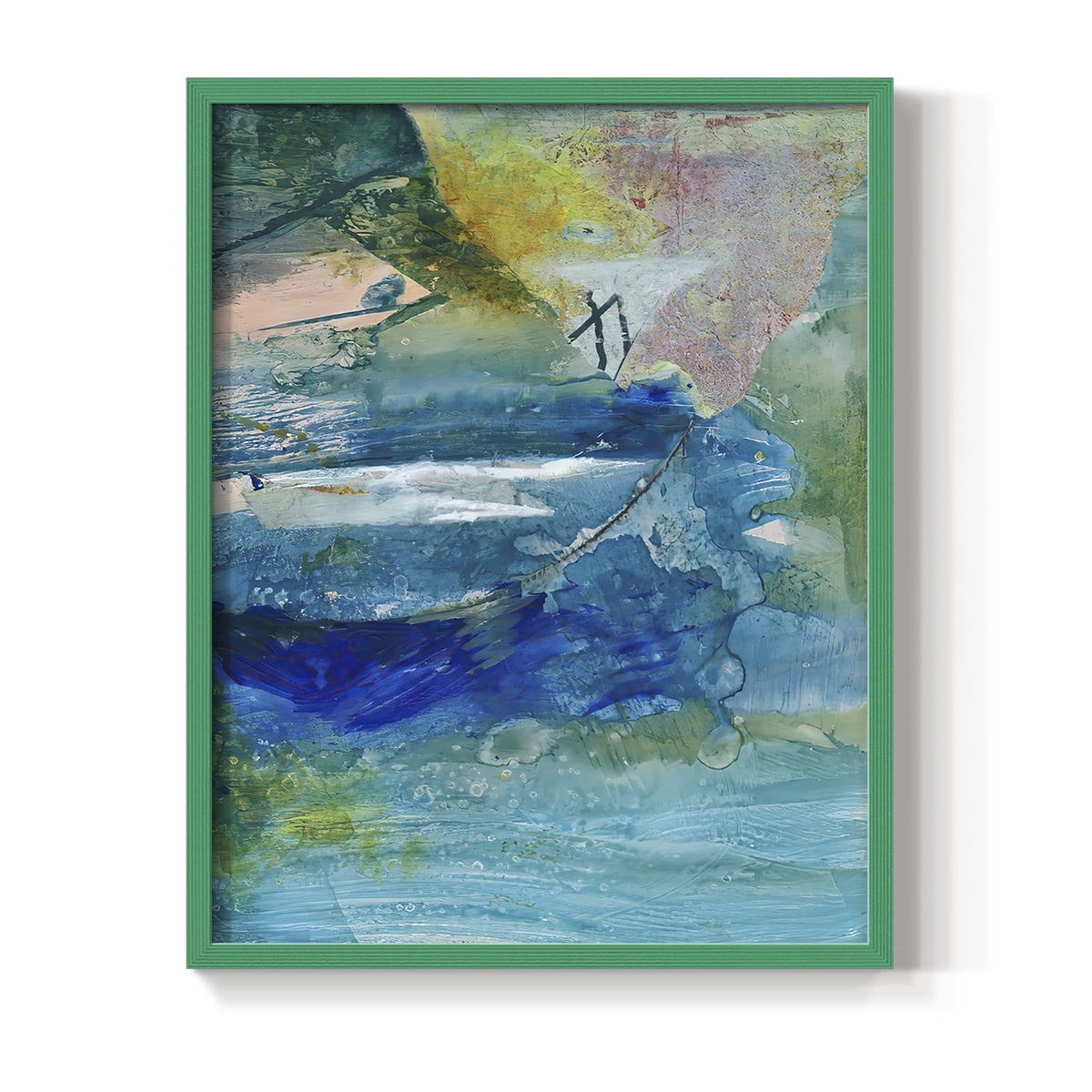 Spring Winds VII in Green Solid Wood 8 x 10 Framed Print