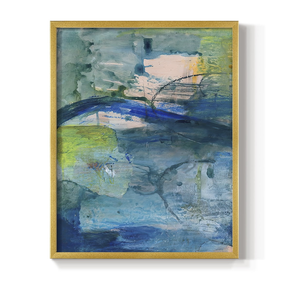 Spring Winds VIII in Gold Solid Wood 22 x 28 Framed Print