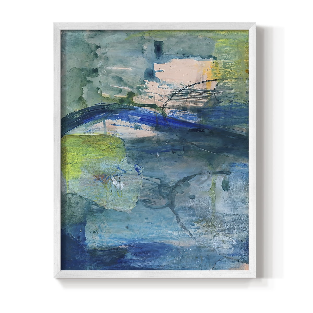 Spring Winds VIII in White Solid Wood 8 x 10 Framed Print