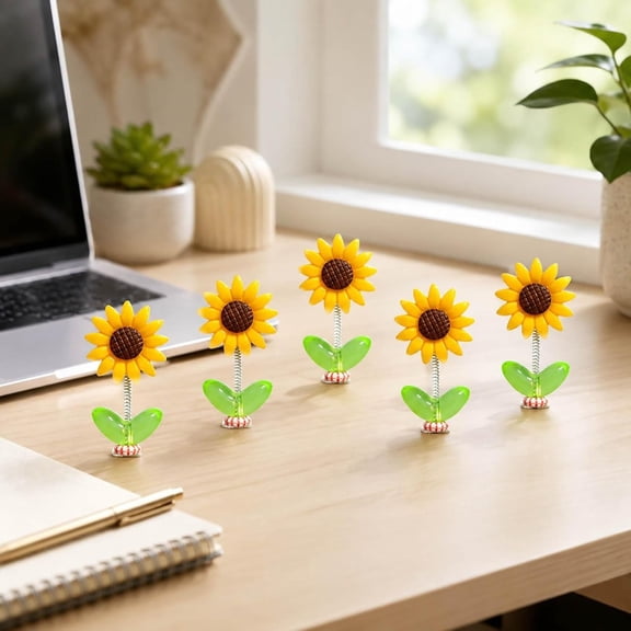 Spring Wobbly Flower Car Dashboard, Cute Dancing Colorful Flower Decoration Decor Creative Rocking Ornaments for Car Interior & Home Office Desk