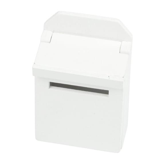 Spring Wooden Mini Mailbox Model for Miniature Scenes Add Character to Your Dollhouse Collection with This Unique Design White