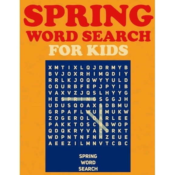 Spring Word Search For Kids: Large Print Summer Season And Easter Word Finder Searches Book, (Paperback)