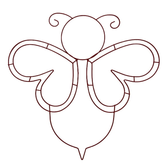 Spring Wreath 14 Inch Bee Wire Wreath Metal Frame Bee Shaped Garland Metal Frame Spring Honeybee Festival DIY Craft Wire Base for Home Farmhouse Door Wall Garden Decor