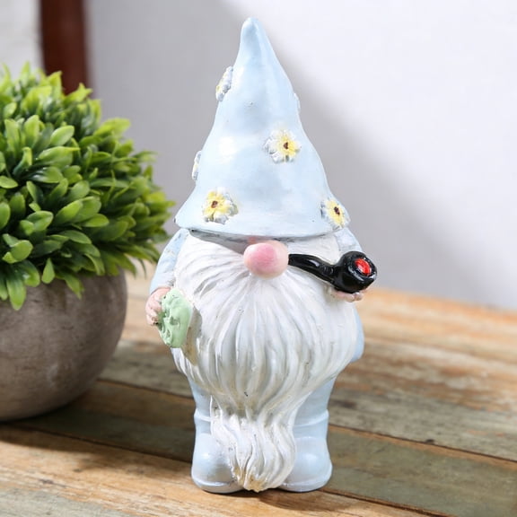 Spring & Wreath Easter Gnome Decor Resin Garden Tabletop Figurine Ornaments For Home Kitchen