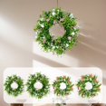thumbnail image 1 of Spring Wreath for Front Door 13.78inch,Artificial Boxwood Wreath - Realistic Faux Greenery & Flowers,UV Resistant Hanging Decor for Spring Party Farmhouse Indoor Outdoor Home Decor, 1 of 8