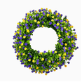 thumbnail image 1 of Spring Wreath for Front Door,16 in Farmhouse Colorful Cottage Wreath,Green Eucalyptus Wreath with Flowers,Purple Pink Summer Wreath,Outdoor Green Door Wreath,Spring Summer Decoration (Colorful), 1 of 9