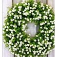 thumbnail image 1 of Spring Wreath for Front Door 20 inch Easter Summer Small Colorful Green Eucalyptus Flower Frame Garland Welcome Decor for Home Farmhouse Outside Outdoor Indoor Hanger, 1 of 5