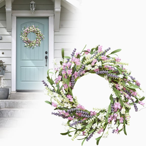 Spring Wreath Spring Wreaths for Front Door 18.9 In Fall Decor Spring Wreath Door Wreaths for Front Door Outside All Season for Thanksgiving Home Indoor Outdoor Wall Decor
