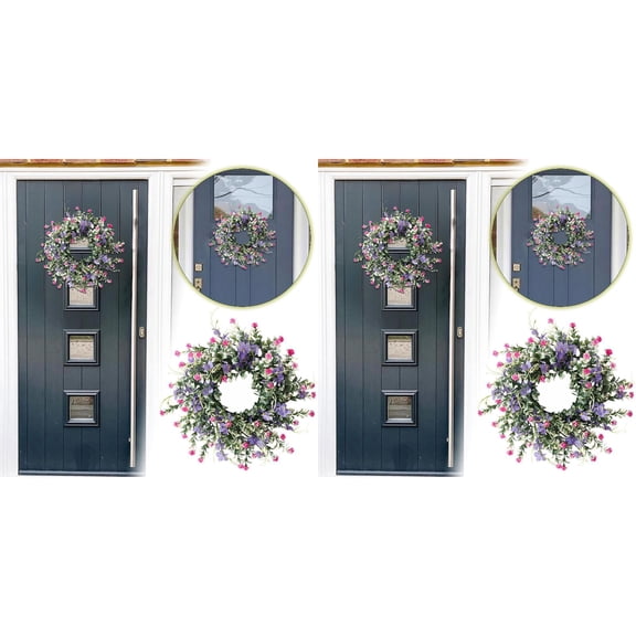 Spring Wreath Texas Flowers Purple Wreath Home Garden Decoration Independence Day Wreath Plastic