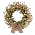 thumbnail image 1 of Spring Wreaths For Front Door, 12 Inch Spring/Summer Front Door Wreath With Linen Bow, Farmhouse Artificial Floral Wreath For All Seasons For Indoor Home Wall Window Office Wedding Farmhouse Decor, 1 of 8