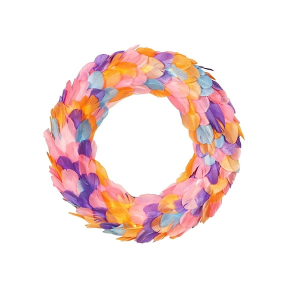 Spring Wreaths for Front Door Clearance, Greenery Summer Wreath, Easter Front Door Wreath Easter Feather Wreath Spring Easter Decorations for Door Walls Home Decoration Holiday Themed Decorations