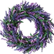 Tempus 20 inch Purple Lavender Wreath for Front Door Decor
