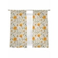 thumbnail image 1 of Spring Yellow Flowers Sheer Curtains 2 Panels Set Vintage White Daisy Farm Plant Watercolor Sheer Window Curtains Light Filtering Rod Pocket Voile Drapes for Bedroom Living Room 52"X72", 1 of 9