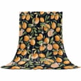 thumbnail image 1 of Spring Yellow Lemon Flannel Blanket for Bed, Green Leaves Botanical Country Retro Soft Cozy Warm Couch Throw Blanket, Lightweight Fluffy Plush Bedding Blankets for Sofa Decor All Season 31.5"x47", 1 of 7